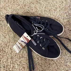 Superga Navy Lace Up Shoes NWT